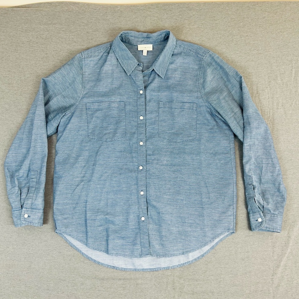Lucky Brand Blue Pinstripe Shirt